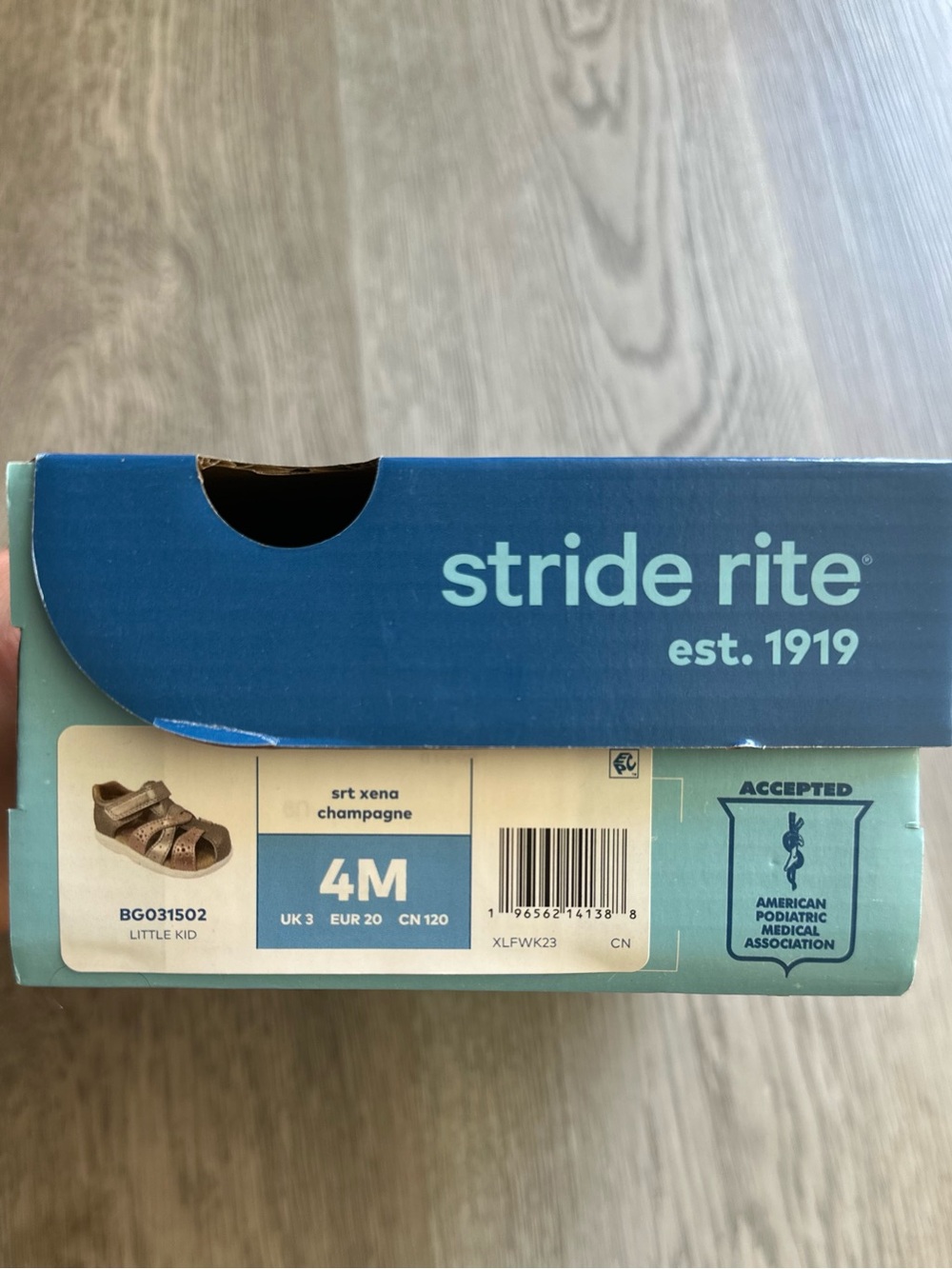 Stride Rite Sandals Xena Champagne Genuine Leather 4 - Picture 4 of 6